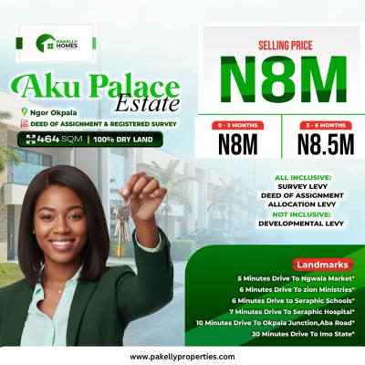 Land, Aku Palace Estate, Ngor Okpala, Imo, Residential Land for Sale
