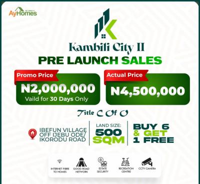 Buy 6 Plots and Get 1 Free, Kambli City 11 Ikorodu Road Ibefun, Km 46, Ogun, Mixed-use Land for Sale