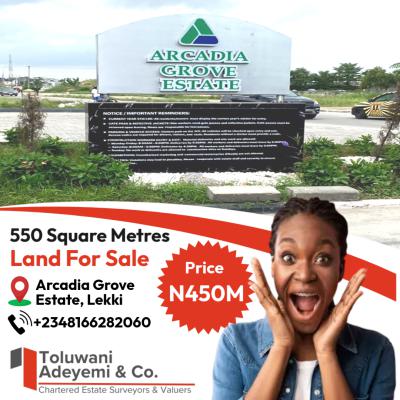 550 Square Metre Land, Arcadia Grove, Osapa, Lekki, Lagos, Residential Land for Sale