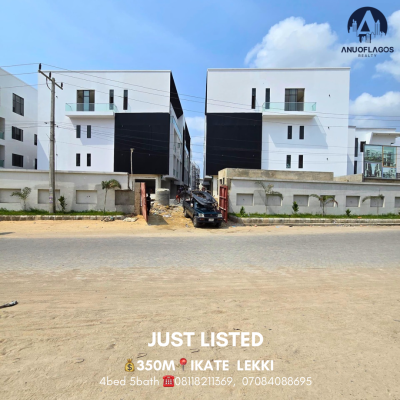 4 Bedroom Terrace Duplex, Ikate, Lekki, Lagos, Terraced Duplex for Sale