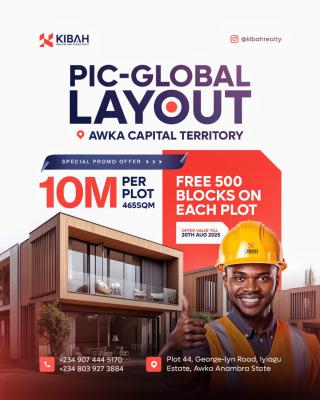 Strategic Plots of Land, Pic-global Layout, Awka, Anambra, Residential Land for Sale
