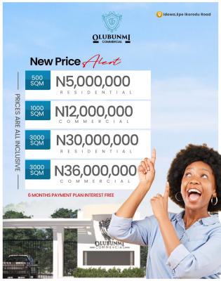 Olubunmi Commercial: Residential& Commercial Land in a Developing Area, Idowa, Epe-ikorodu, Lagos, Ikorodu, Lagos, Mixed-use Land for Sale
