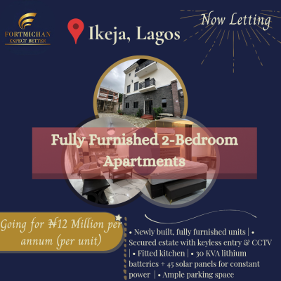 Fully Furnished 2 Units of 2-bedroom Apartments, Off Allen Avenue, Ikeja, Lagos, Flat / Apartment for Rent