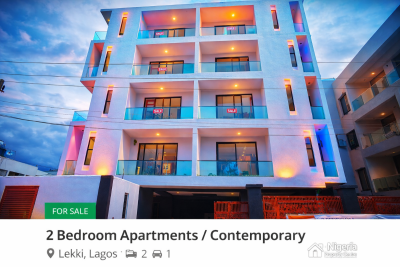 Tastefully Finished 2 Bedroom Flat Upstairs, Gym ,elevator & Pool, Lekki Phase 1, Lekki, Lagos, Flat / Apartment for Sale