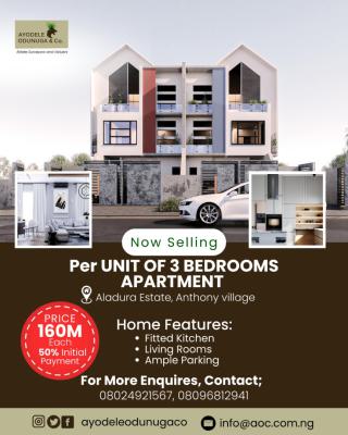 2 Units of 3 Bedroom Flats (off Plan), Aladura Estate, Anthony, Maryland, Lagos, Flat / Apartment for Sale