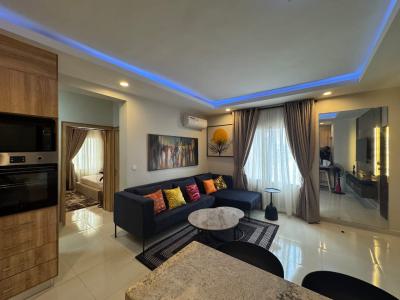 Luxury 2 Bedrooms Fully Furnished, By Troika School, Off Spg Road, Just Before Igboefon/chevron, Lekki, Lagos, Flat / Apartment Short Let