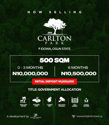 Carlton Park Estate, Old Lagos Road, Idowa, Ijebu Ode, Ogun, Mixed-use Land for Sale