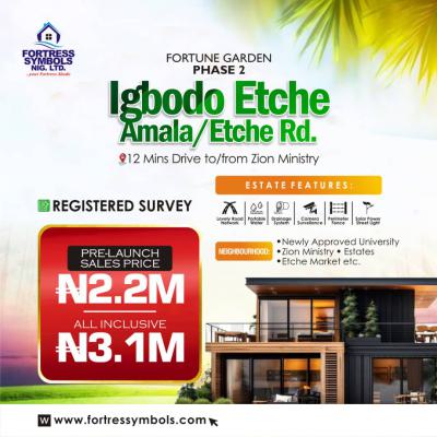 Buy 4 Plots and Get 1 Free, Fortune Garden Estate  Etche Ama/etche Road, Owerri Municipal, Imo, Residential Land for Sale