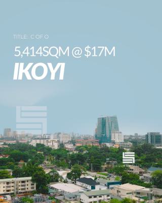 Lovely 5,414sqm Land Available, Glover Road, Ikoyi, Lagos, Residential Land for Sale