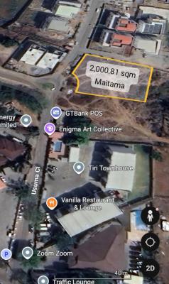 2000sqm Residential Land, Usuma Close, Maitama District, Abuja, Residential Land for Sale