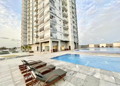 Water Front Ensuit 2 Bed + Bq in a Highrise with Elevator/ Gym/ Pool, Blue. Water Apartments, Lekki Phase 1, Lekki, Lagos, Flat / Apartment for Rent