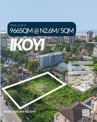 Lovely 966sqm Land Available, Old Ikoyi, Old Ikoyi, Ikoyi, Lagos, Residential Land for Sale