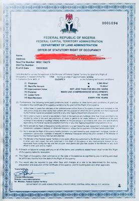 a Standard, Executive Land, Guzape District, Abuja, Mixed-use Land for Sale