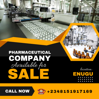Fully Registered Pharmaceutical Manufacturing Company, Enugu, Enugu, Factory for Sale