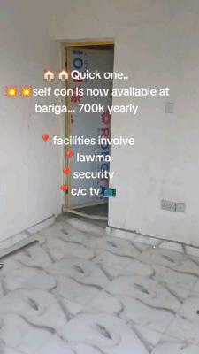 Standard and Newly Built Self Contained, Bariga, Shomolu, Lagos, Self Contain (single Rooms) for Rent