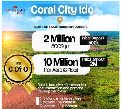 C of O Land in a Prime Location, Ajiboro, Ido-eruwa Road, Ibadan, Oyo, Residential Land for Sale