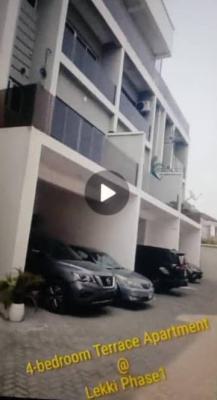 Luxury 4bedroom Terrace 24hours Light Dm for Video, Lekki Phase 1, Lekki, Lagos, Terraced Duplex for Rent