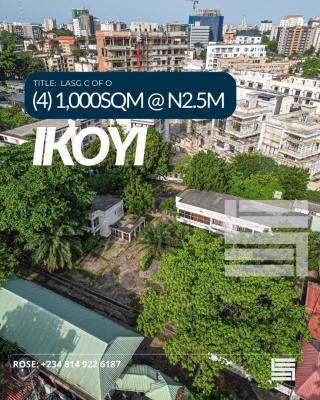Lovely 1,000sqm Land Available, Ikoyi, Old Ikoyi, Ikoyi, Lagos, Residential Land for Sale