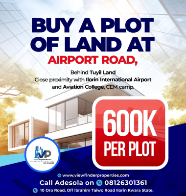 a Parcel of Land at Ilorin, Airport Road Behind Tuyi Land, Ilorin East, Kwara, Land for Sale