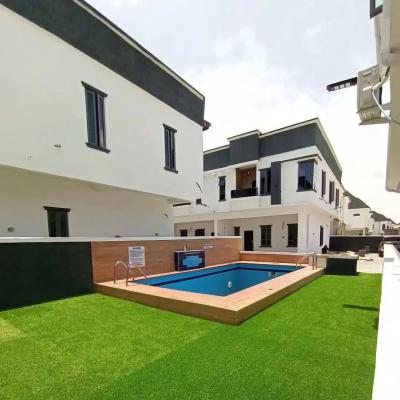Serviced 4bedrooms Terrace Duplex with Pool, Ikota Gra, Lekki, Lagos, Terraced Duplex for Rent