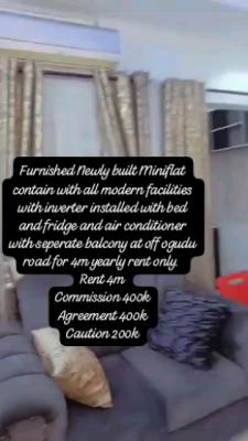 Newly Built and Furnished Mini Flat with All Modern Facilities, Off Ogudu Road, Ogudu, Lagos, Mini Flat (room and Parlour) for Rent