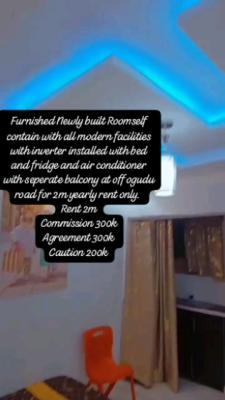 Furnished and Newly Built Roomself Contained with All Modern Facilitie, Off Ogudu Road, Ogudu, Lagos, Self Contain (single Rooms) for Rent