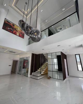 Exquisite 5-bedroom Luxury Triplex with Private Bq, Ajah, Lagos, Detached Duplex for Sale