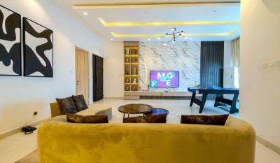 Brand New 2bed Smart Home with Rooftop Pool,ps5 and Gym, Lekki Phase 1, Lekki, Lagos, House Short Let