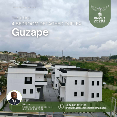 4-bedroom Detached Duplex, Guzape District, Abuja, Detached Duplex for Sale