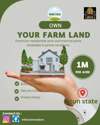 6 Plot(1 Acre) of Farm Land, Imala, Abeokuta North, Ogun, Residential Land for Sale
