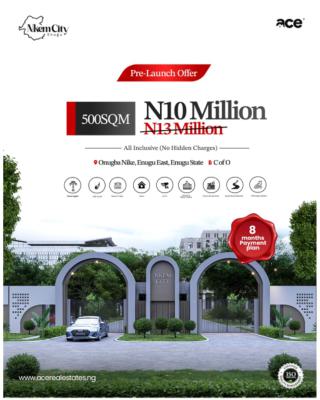Nkem City, Enugu, Onugba Nike, Enugu East, Enugu, Enugu, Residential Land for Sale