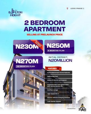 Luxury 2 Bedroom Apartment, The Nest Lekki Foreshore, Lekki Phase 1, Lekki, Lagos, Flat / Apartment for Sale