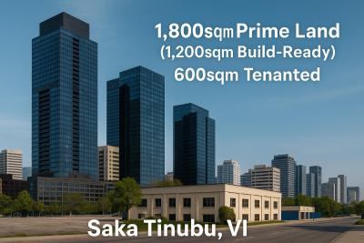 1,800sqm Prime Land (1,200sqm Build-ready) 600sqm Tenanted/leased, Saka Tinubu, Victoria Island (vi), Lagos, Commercial Land for Sale