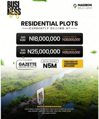 300-1000 Square Meter Residential and Commercial Land, Eco- Luxury Estate, Ibeju Lekki, Lagos, Mixed-use Land for Sale