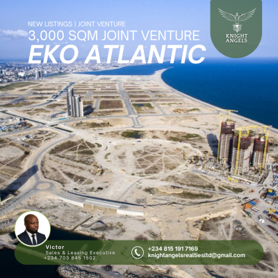 3000 Sqm Joint Venture Opportunity (no Premium), Eko Atlantic City, Lagos, Residential Land Joint Venture