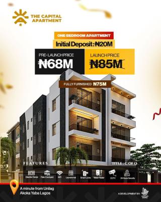 Luxury 1-bedroom Smart Apartment in a Prime Residential Area, The Capital Apartment, Yaba – Just 1 Min From Unilag, Akoka, Akoka, Yaba, Lagos, Block of Flats for Sale