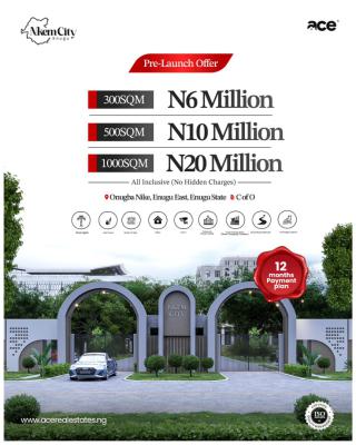 Affordable Plots of Mixed-use Land, Nkem City, Onugba Nike Enugu East, Enugu, Enugu, Mixed-use Land for Sale