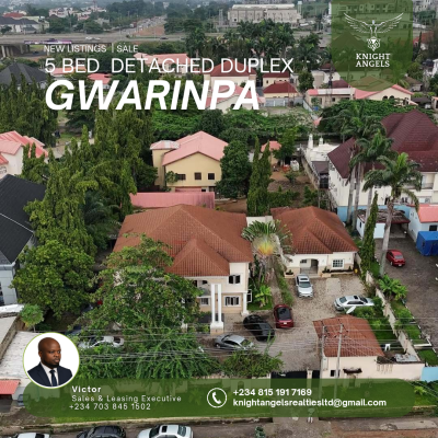 5-bedroom Fully Stand-alone Duplex, 1st Avenue, Gwarinpa, Abuja, Detached Duplex for Sale