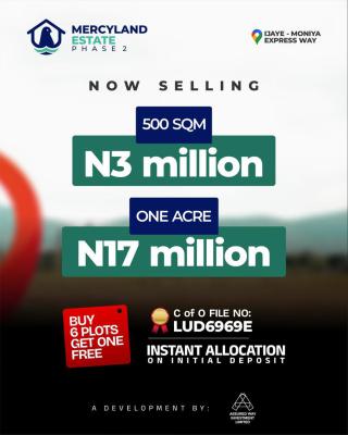 Mercyland Estate 2, Iyaye, Ibadan, Oyo, Residential Land for Sale