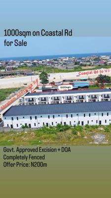 1000sqm2 Land  Completely Fenced.., Abraham Adesanya Costal Road, Ajah, Lagos, Mixed-use Land for Sale