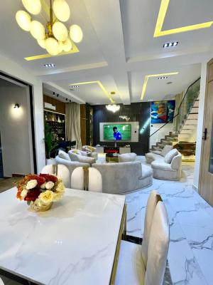 Luxury Fully Furnished 4 Bedroom Duplex with Pool in Lekki, Chevron, Lekki, Lagos, Detached Duplex for Rent