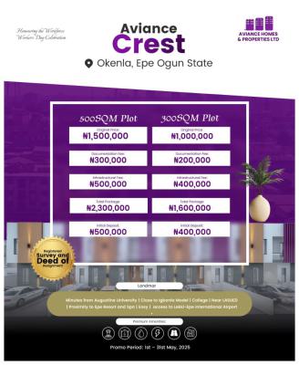 Verified and Secure Estate Land, Okenla Epe World Class, Epe, Lagos, Residential Land for Sale