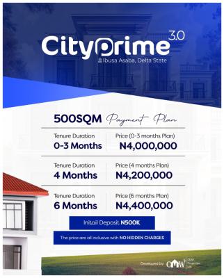 Service Residential Estate with Registred Survey Title at Ibusa, World Class Amenities and Infrastructures Excellent Facilities Top Not, Asaba, Delta, Residential Land for Sale