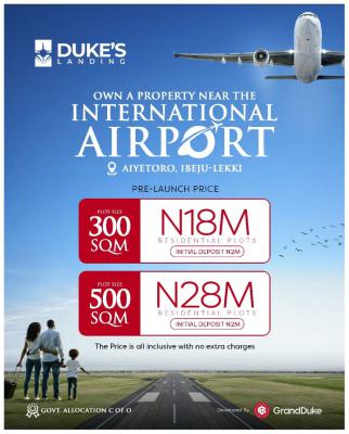 Dukes Landing, Aiyetoro, Ibeju, Lagos, Residential Land for Sale