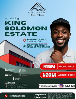King Solomon Estate, Rumesara, Eneka, Port Harcourt, Rivers, Land for Sale