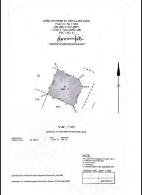 520sqm at Katampe Main, Katampe Main, Katampe, Abuja, Residential Land for Sale