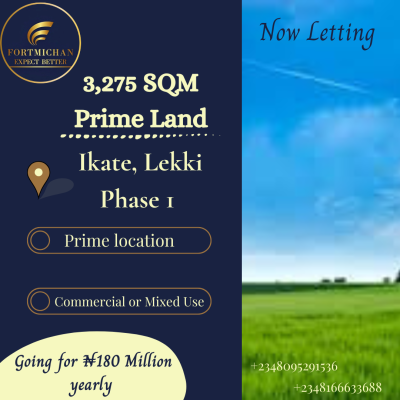 Almost One (1) Acre of Prime Land, Ikate, Lekki Phase 1, Lekki, Lagos, Commercial Land for Rent