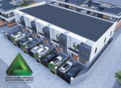 Awoof 4 Bedroom Terrace Duplex with Bq Private Compound, Ikota, Lekki, Lagos, Terraced Duplex for Sale