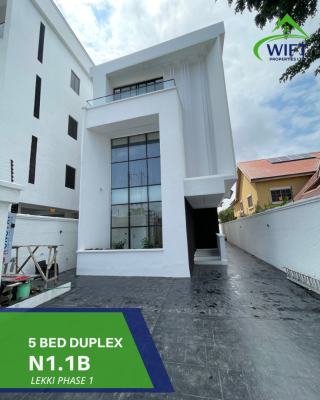 5 Bedroom Duplex, Lekki Phase 1, Lekki, Lagos, Detached Duplex for Sale