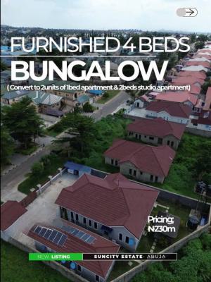 Luxury 3 Beds, Galadimawa, Abuja, Detached Bungalow for Sale